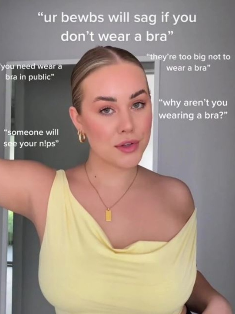 darren newberry recommends braless boobs in public pic