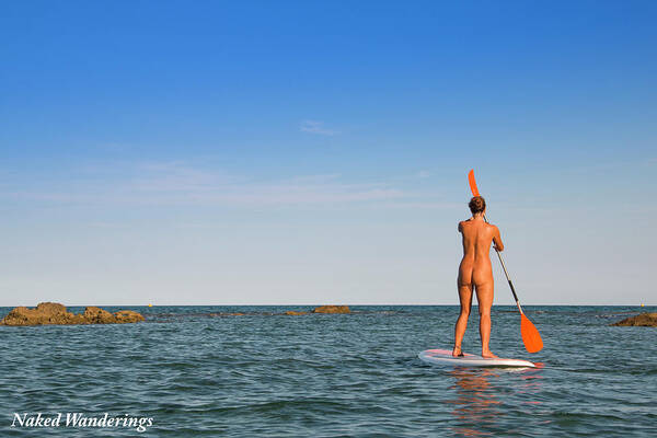 Naked Stand Up Paddle Board crotch shots