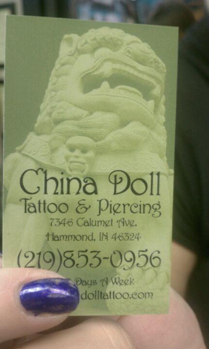 China Doll Tattoo Shop chat paypal