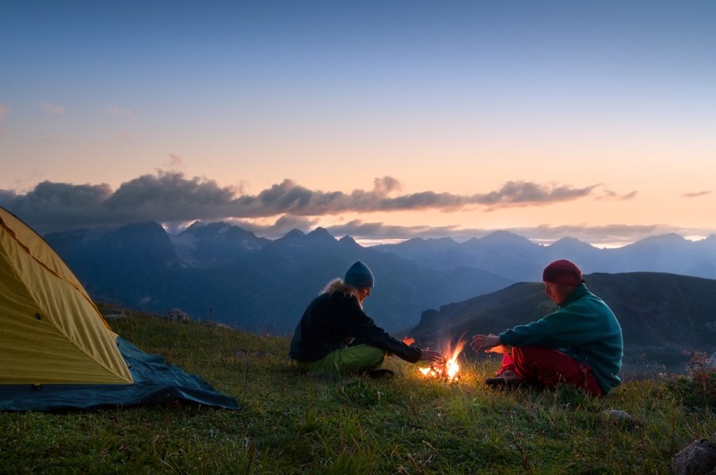 college couples camping trip