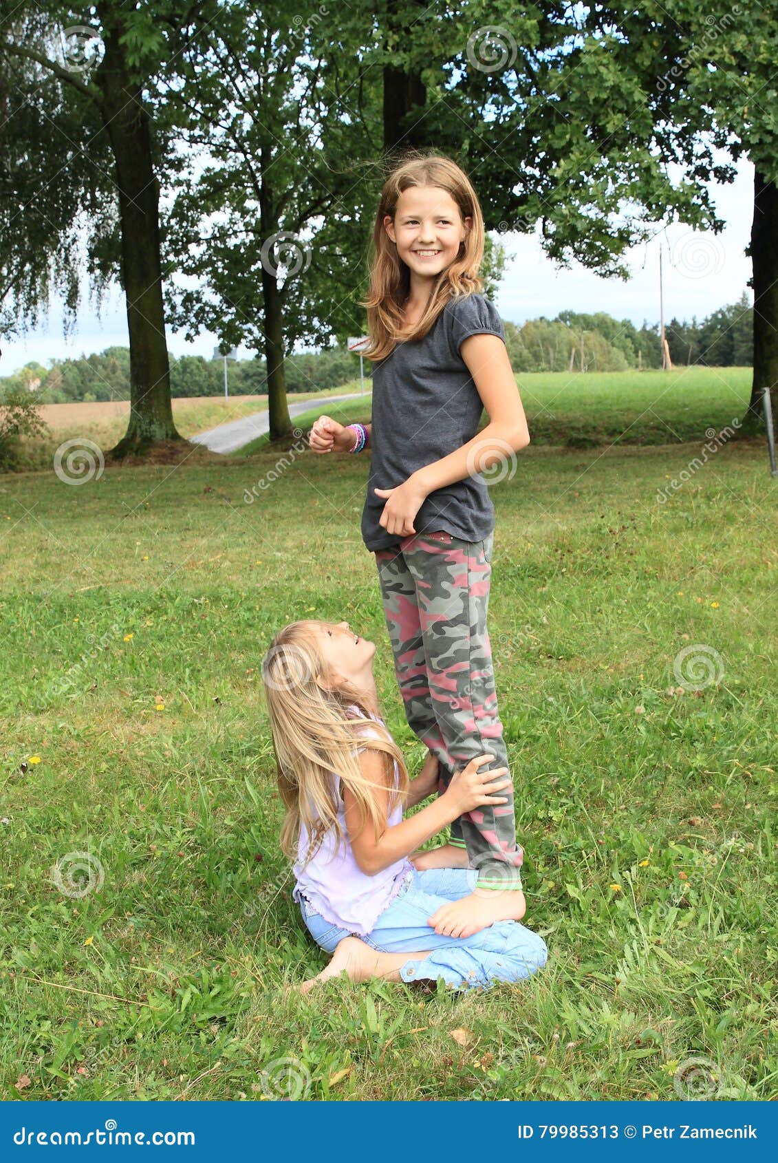 girls playing with each other