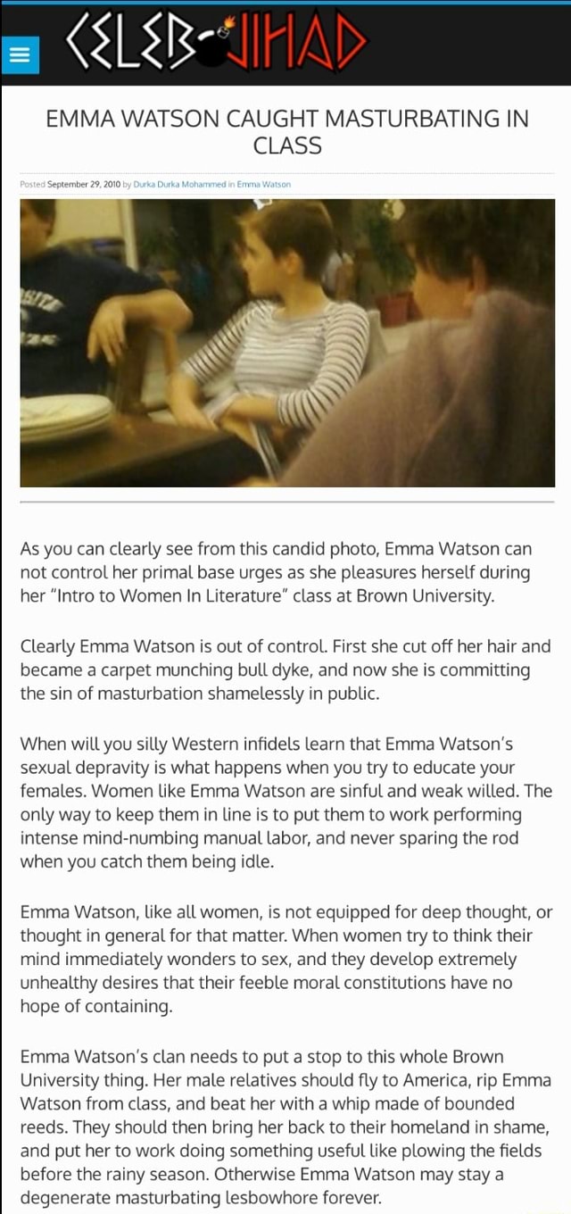 claudio valente recommends Emma Watson Masturbating