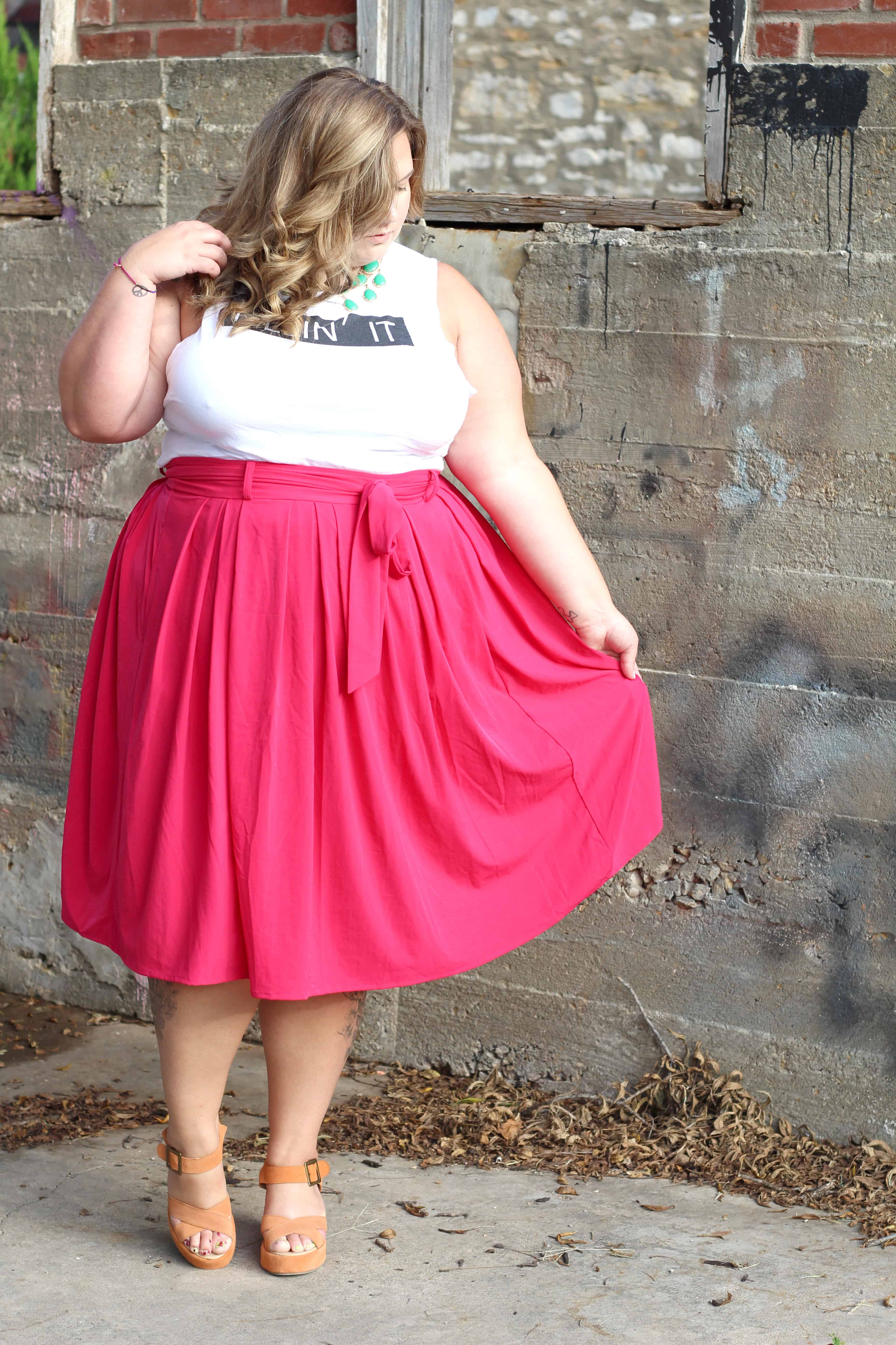 fat girl in skirt