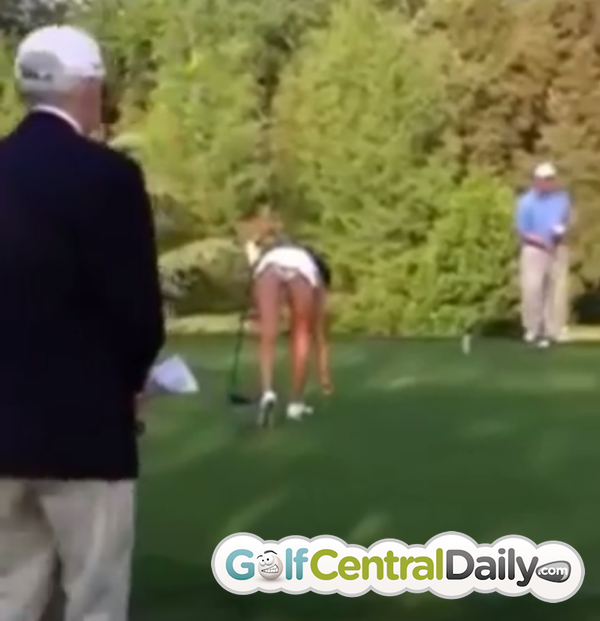 Flashing On Golf Course ass images