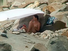 free voyuer fingering pussy on beach porn clips