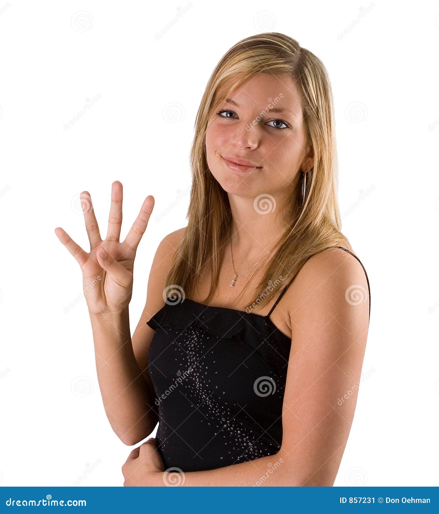 bch add photo girl holding up 4 fingers