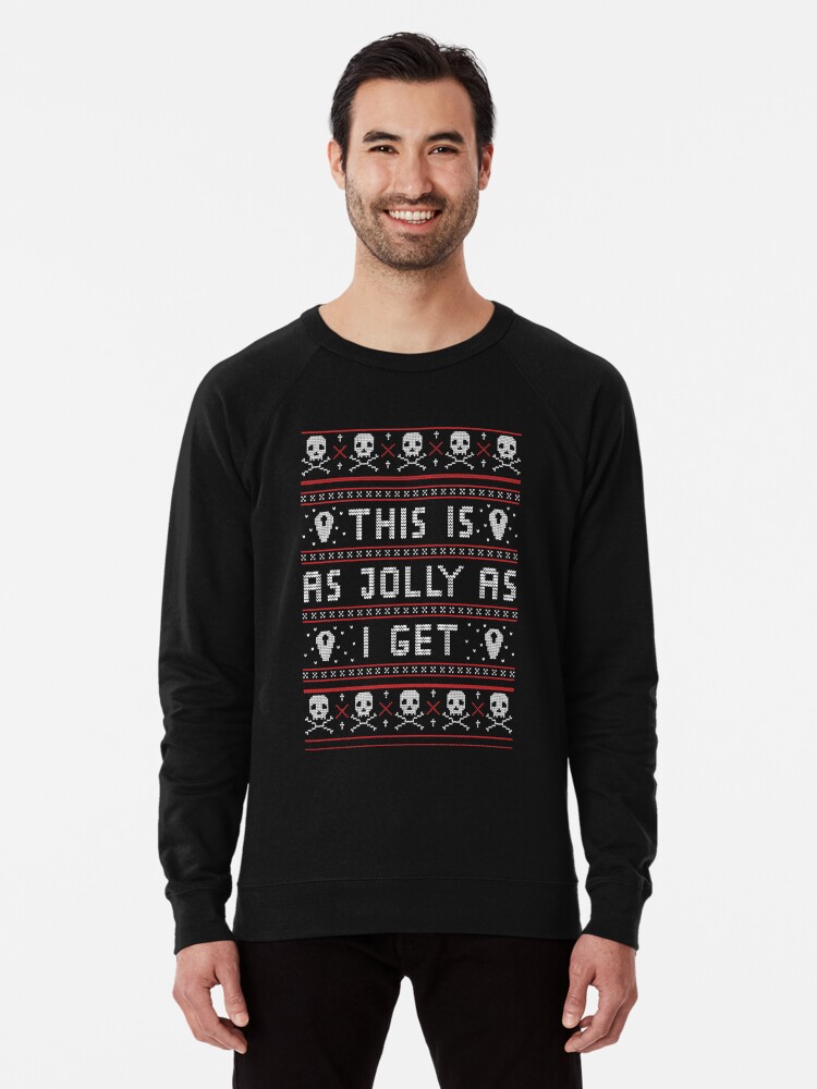 Goth Ugly Christmas Sweater suspenders pics