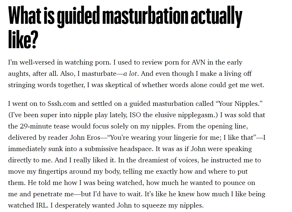 carmen holcombe recommends Guided Masturbation For Women
