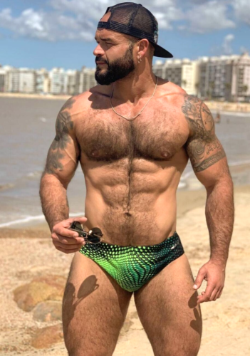 abhishek mamgain share hairy man in speedos photos