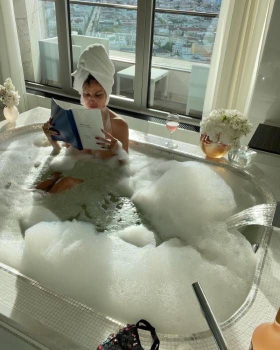 avery poates share heidi klum bubble bath photos