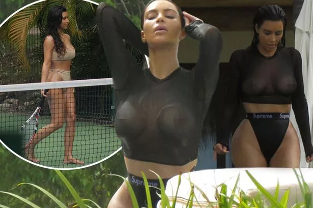 cameron blain recommends kim kardashian shows tits pic