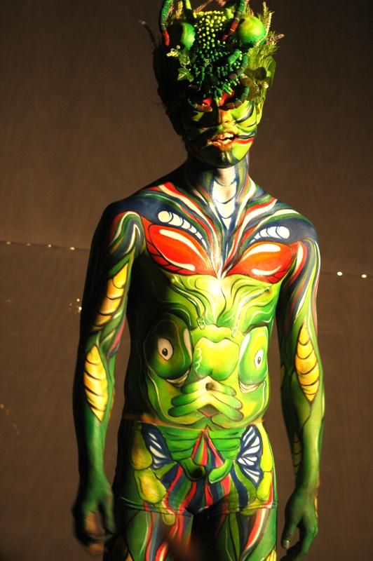 brack barnes share male body painting festival photos