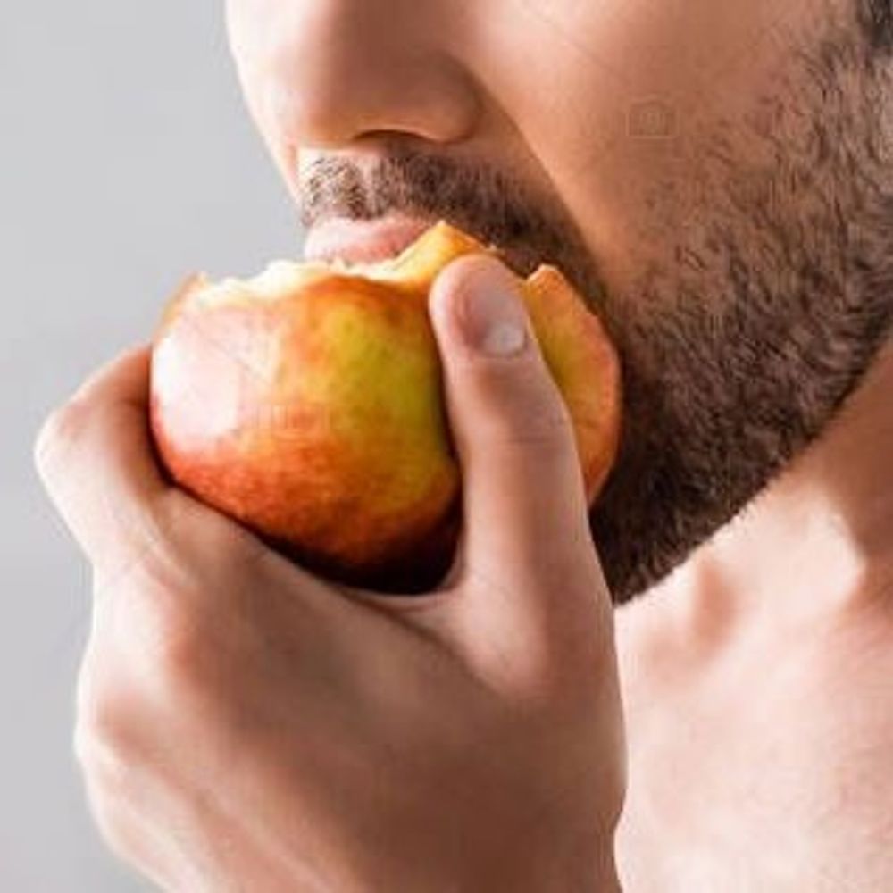 ade piper share man eating a peach photos