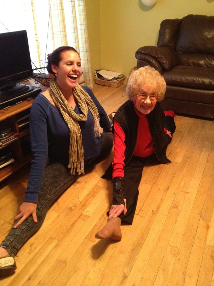 adi havshush add old lady doing splits photo