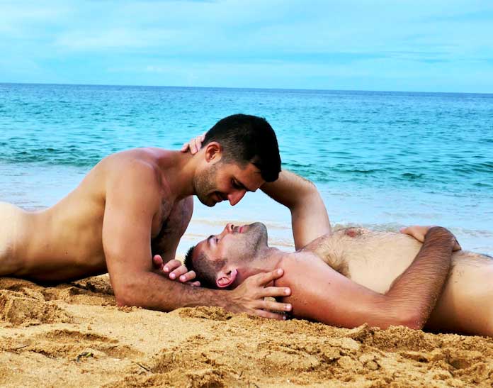 Best of Porn videos of men tannning on a beach