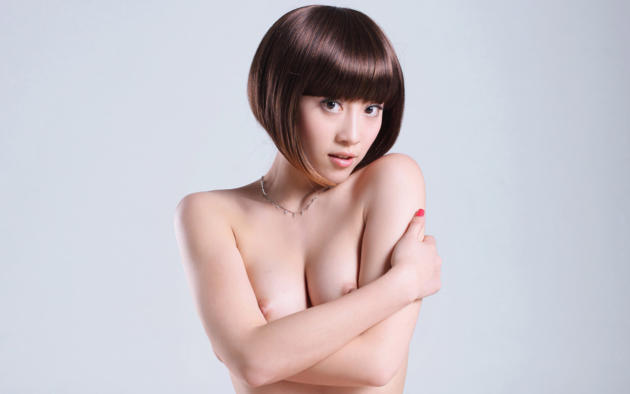 short hair asian nude