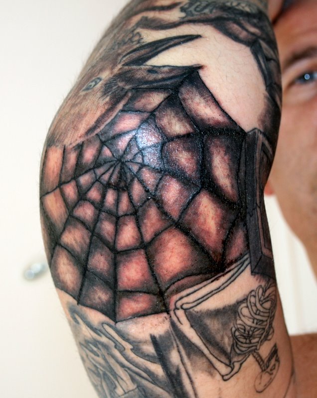 dolagy samir recommends Spiderweb Tattoo On Elbow