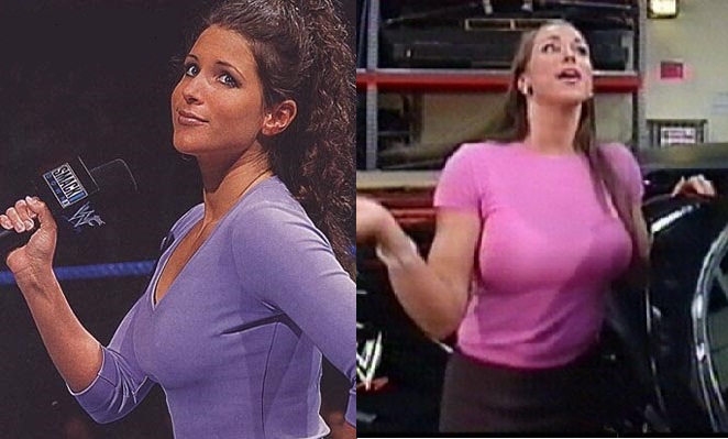 amy verdoorn recommends stephanie mcmahon bust size pic