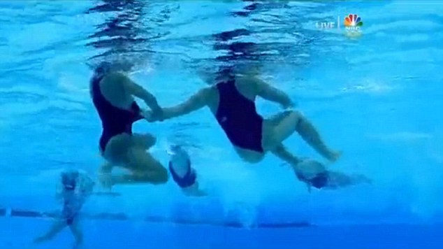 brian bas share synchronized swimmers wardrobe malfunction photos
