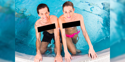 topless pool photos