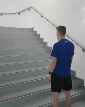 chaitanya prasad recommends walking up stairs gif pic