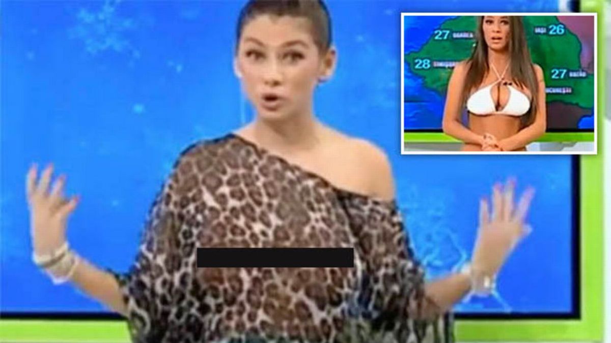 andrew bridges add weather girl accidentally flashes boobs live on air photo