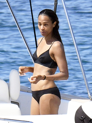 zoe saldana in a bikini